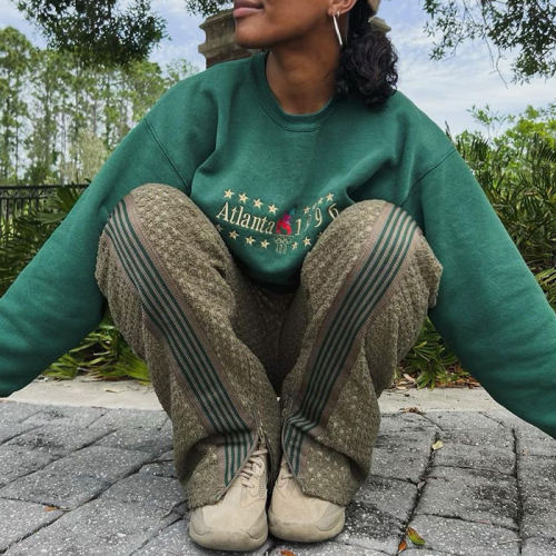 Custom Clothing Manufacturers Wool Training Pants Straight Jogging Stripe Pants
