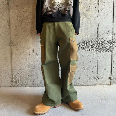 Custom Clothing Manufacturers Colored belts Embroidered cargo pants