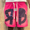 Custom Clothing Manufacturer Digital Printed Acid Wash Waist Drawstring Shorts