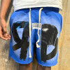 Custom Clothing Manufacturer Digital Printed Acid Wash Waist Drawstring Shorts