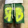 Custom Clothing Manufacturer Digital Printed Acid Wash Waist Drawstring Shorts