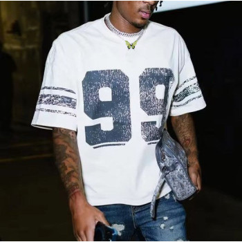 Custom Clothing Manufacturer Screen Printed 100% Cotton Sports T-Shirts