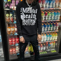 Custom Clothing Manufacturer Digital Printed Pullover Raw Hem Hoodies