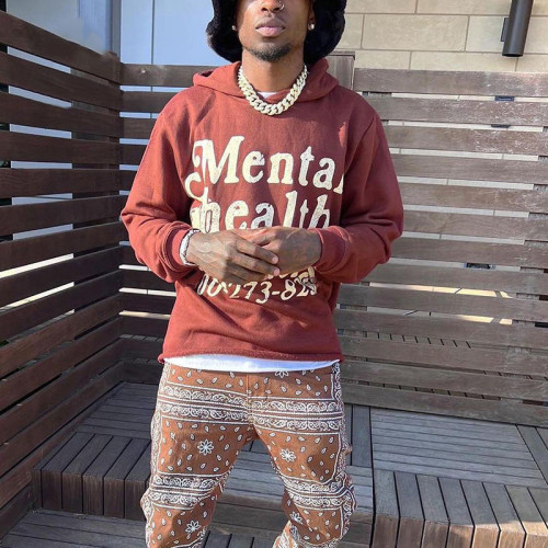 Custom Clothing Manufacturer Digital Printed Pullover Raw Hem Hoodies