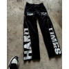 Custom Clothing Manufacturer Side Zipper Digital Printing High Waist Pants