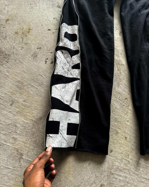 Custom Clothing Manufacturer Side Zipper Digital Printing High Waist Pants