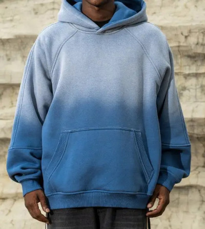 Custom Clothing Manufacturer Acid Washed 100% Cotton Blank Hoodie