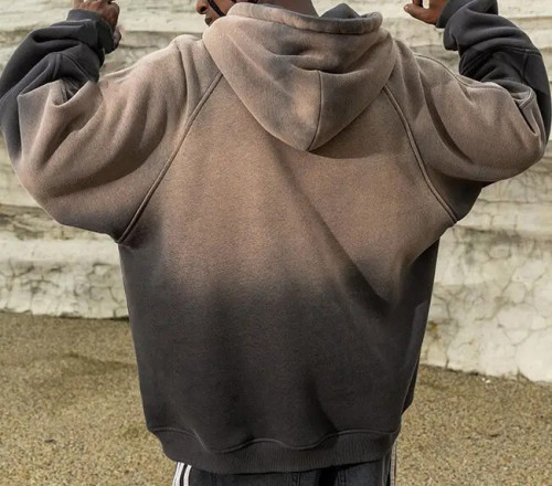 Custom Clothing Manufacturer Acid Washed 100% Cotton Blank Hoodie