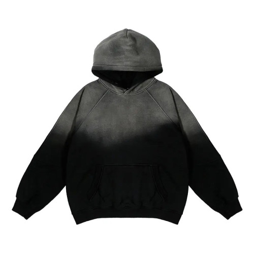 Custom Clothing Manufacturer Acid Washed 100% Cotton Blank Hoodie