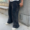 Custom Clothing Manufacturers Hot Diamond Embroidery Acid Wash Pants