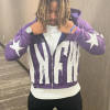 Custom Clothing Manufacturer Applique Embroidery Acid Wash Zipper Hoodie