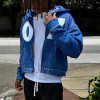 Custom Clothing Manufacturer Rivet Hem Acid Wash Applique Embroidery Hoodie