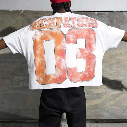 Custom Clothing Manufacturer 100% Cotton Screen printing Raw Hem T-shirt