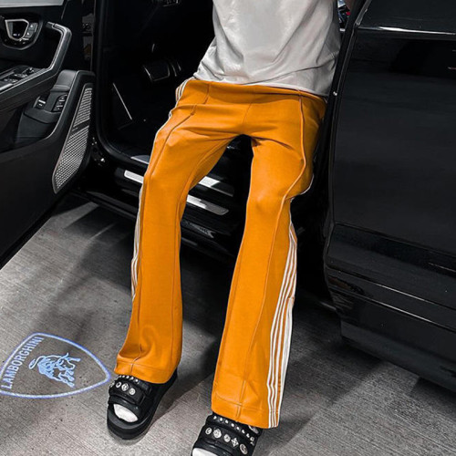Custom Clothing Manufacturer 100% Cotton Striped Straight Leg Pants