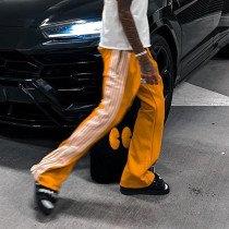 Custom Clothing Manufacturer 100% Cotton Striped Straight Leg Pants