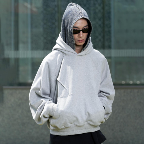Custom Clothing Manufacturers Double Layer Hooded Blank Hoodies
