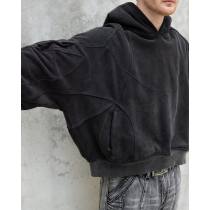 Custom Clothing Manufacturers 100% Cotton Black Blank Pullover