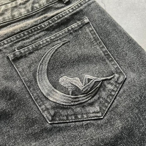 Custom Clothing Manufacturers Original Embroidered Double Waist Denim Shorts