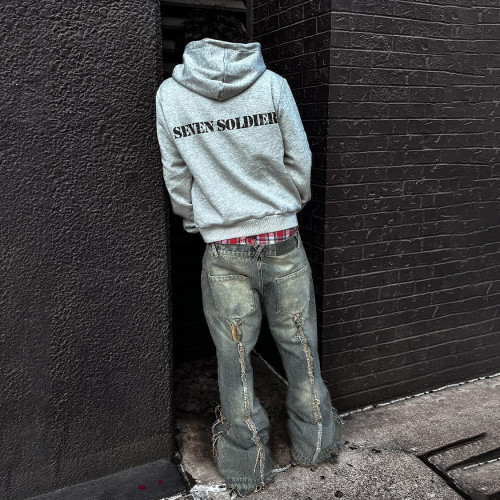 Custom Clothing Manufacturers Screen printed 100% cotton pullover Hoodie
