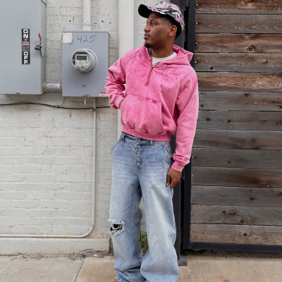 Custom Clothing Manufacturer Blank Hoodies Acid Wash Pullover Hoodies