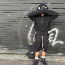 Custom Clothing Manufacturer Applique Embroidery Rivet Raw Hoodie