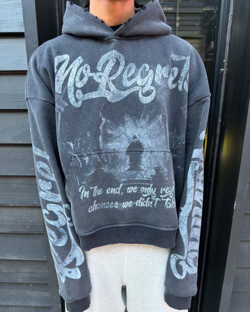Custom Clothing Manufacturer Screen printing Distress Acid Wash Hoodie