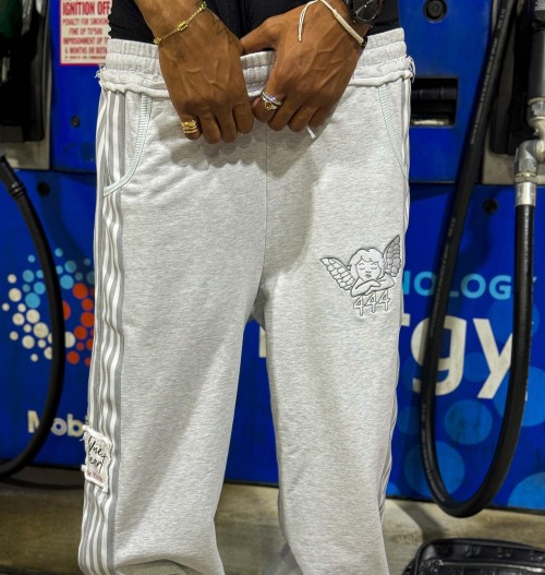 Custom Clothing Manufacturer Embroidery stripes Raw Casual Pants