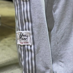Custom Clothing Manufacturer Embroidery stripes Raw Casual Pants