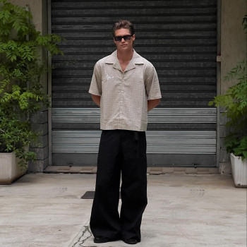 Custom Clothing Manufacturer Embroidery Short sleeve Button Cardigan Shirt