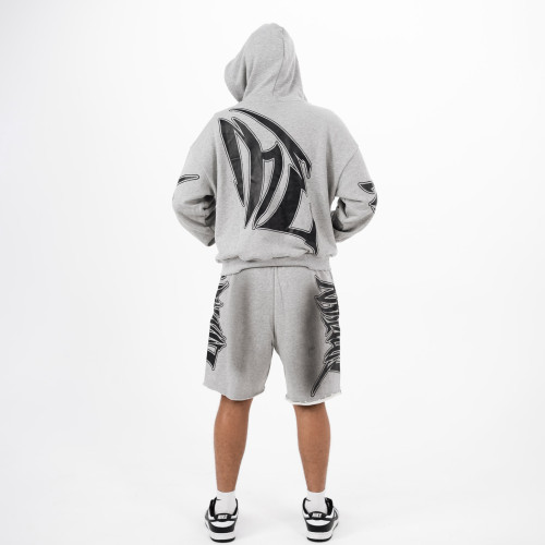 Custom Clothing Manufacturer Digital Printing Spray Dirty Distressed Hoodies