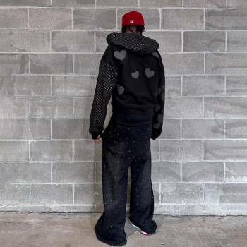 Custom Clothing Manufacturer Applique Embroidery Puff Printed Hoodie