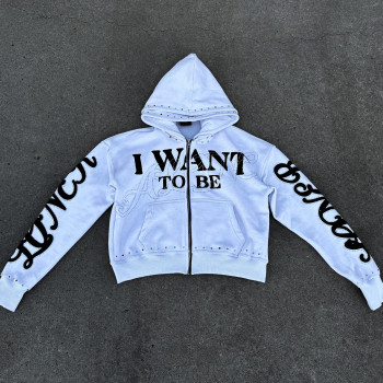 Custom Clothing Manufacturers Hot drilling Digital printing double hat Hoodie Set