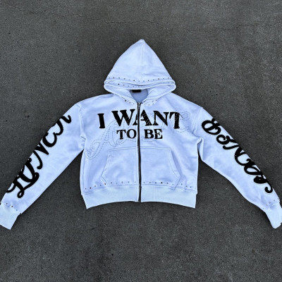 Custom Clothing Manufacturers Hot drilling Digital printing double hat Hoodie Set