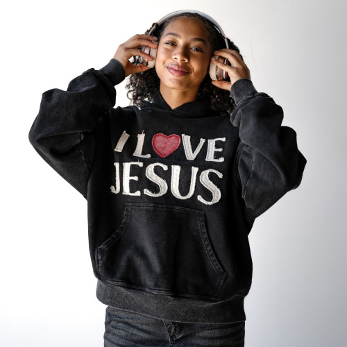 Custom Clothing Manufacturer Applique Embroidery Acid Wash Pullover Hoodie