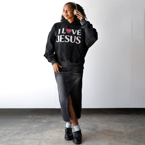 Custom Clothing Manufacturer Applique Embroidery Acid Wash Pullover Hoodie