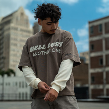 Custom Clothing Manufacturers Screen Printing Embroidery Faux Two Piece T-Shirts