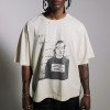 Custom Clothing Manufacturers Screen-printed distress Drop shoulder T-shirt