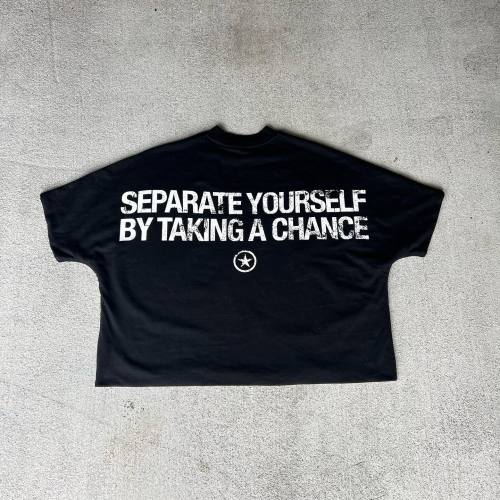 Custom Clothing Manufacturers raw digital printing Drop shoulder T-shirt