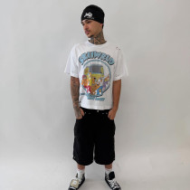 Custom Clothing Manufacturer Screen printing distress 100% cotton T-shirt