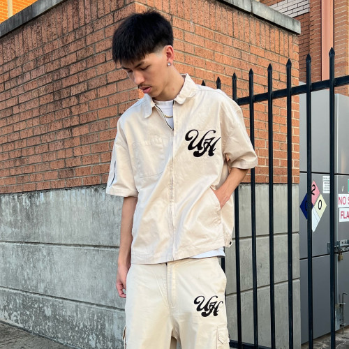 Custom Clothing Manufacturer Shirt Collar Digital Printing Zipper Shirt
