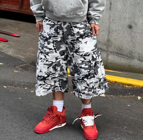 Custom Clothing manufacturers 100% nylon Camouflage cargo shorts