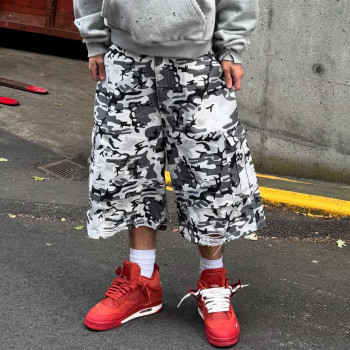 Custom Clothing manufacturers 100% nylon Camouflage cargo shorts