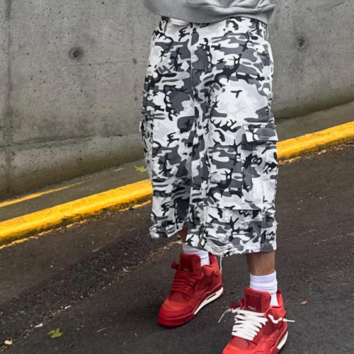 Custom Clothing manufacturers 100% nylon Camouflage cargo shorts
