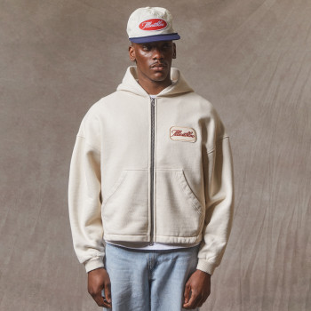 Custom Clothing Manufacturers Patch Embroidery  Zipper Cardigan Hoodie