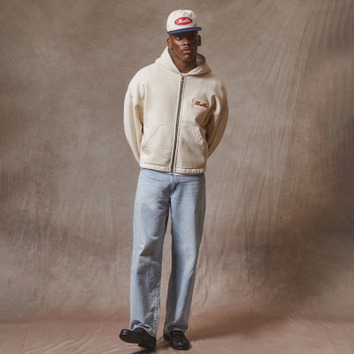 Custom Clothing Manufacturers Patch Embroidery  Zipper Cardigan Hoodie