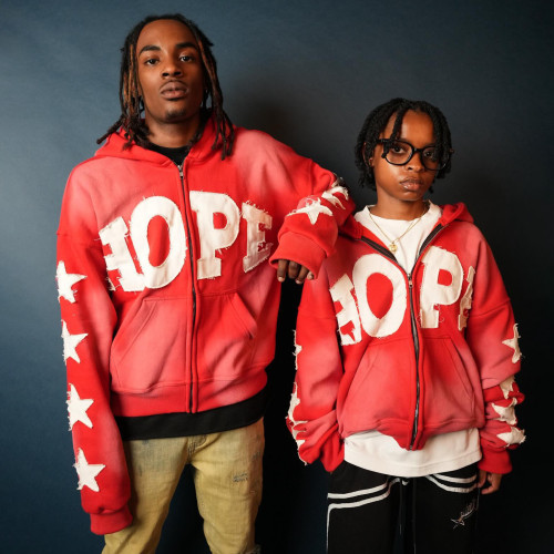 Custom Clothing Manufacturers Appliqué Embroidery Acid Wash Zip-up Hoodie