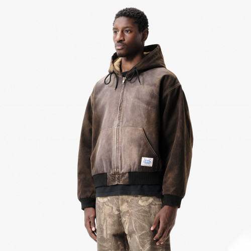 Custom Clothing Manufacturers Acid Wash Blank zipper Hoodies