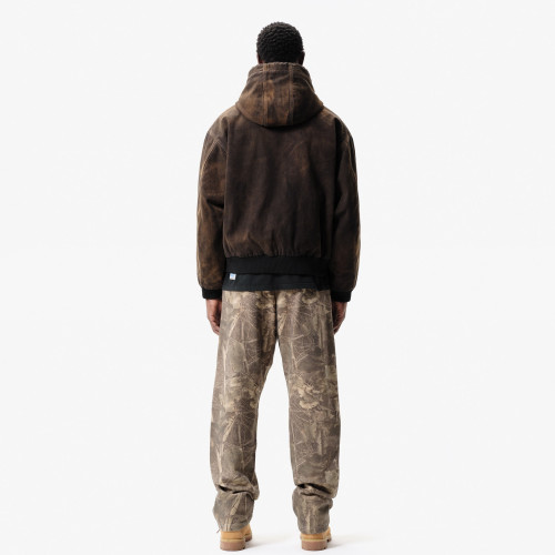 Custom Clothing Manufacturers Acid Wash Blank zipper Hoodies