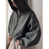 Custom Clothing Manufacturers Dropped Shoulders Zipper Blank Hoodies