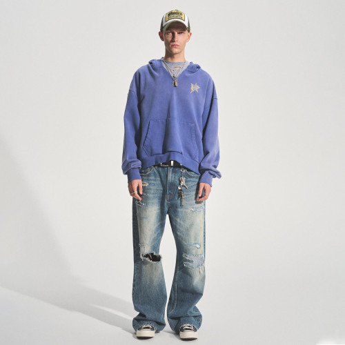 Custom Clothing Manufacturers Distressed Digital Printing Pullover Hoodies
